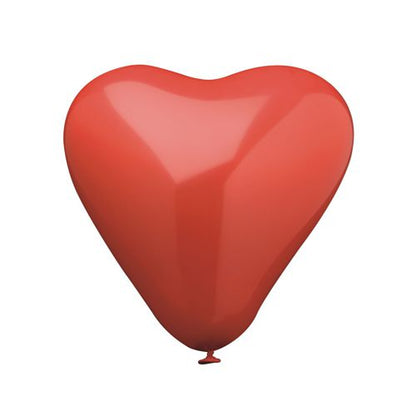 A red, heart-shaped PAPSTAR 4 large balloon by PAPSTAR GmbH floats in front of a white background. Its shiny surface gives it a festive touch and makes it the perfect decoration for any celebration.