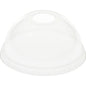 The Duni GmbH dome lid with opening for 188001-2 is a transparent rPET dome lid with an opening, ideal for cups for serving smoothies or ice drinks. Available in packs of 60 pieces.