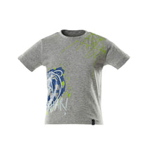 T-shirt for children, with print T-shirt for children, gray mottled