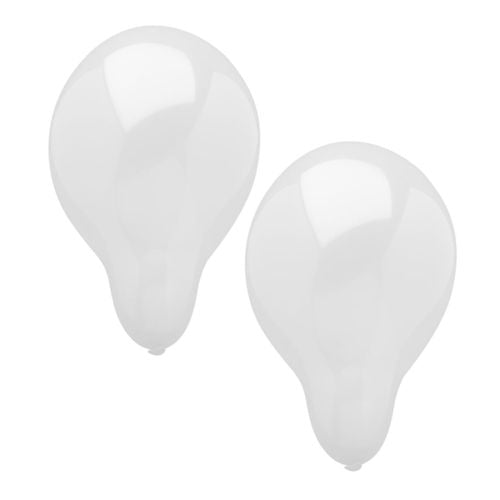 Two inflated PAPSTAR 10 balloons Ø 25 cm from PAPSTAR GmbH present themselves in a shiny droplet shape on a simple background - ideal for any decoration.