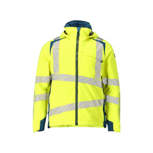 Winter jacket CLIMASCOT®, light weight winter jacket, hi-vis yellow/dark petroleum