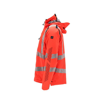 Winter jacket CLIMASCOT®, light weight winter jacket, Hi-vis red/black-blue