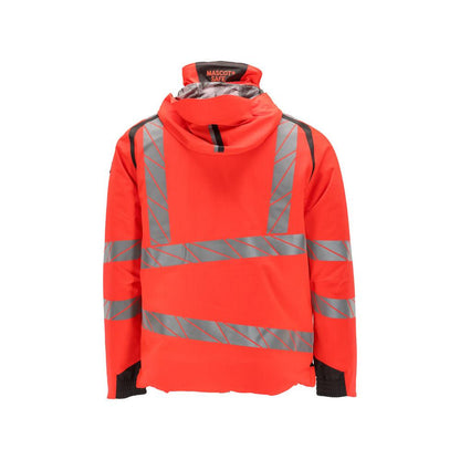 Winter jacket CLIMASCOT®, light weight winter jacket, hi-vis red/dark anthracite