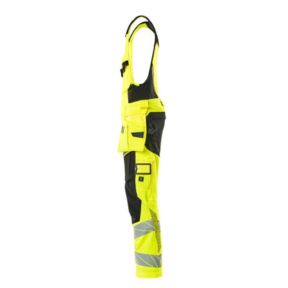 Combination trousers, hanging pockets, ULTIMATE STRETCH combination trousers, hi-vis yellow/black