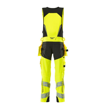 Combination trousers, hanging pockets, ULTIMATE STRETCH combination trousers, hi-vis yellow/black
