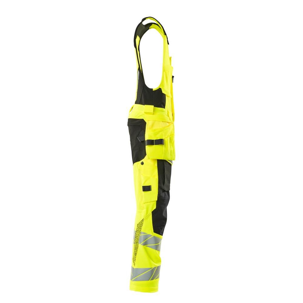 Combination trousers, hanging pockets, ULTIMATE STRETCH combination trousers, hi-vis yellow/black