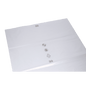 A transparent EMIL DEISS KG sheet (model DEISS 19101, 700x1100x0.1 mm) lies flat on a white background and is printed with gray recycling symbols and the number 39.