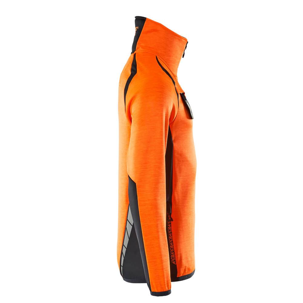 Fleece sweater with short zip microfleece jacket