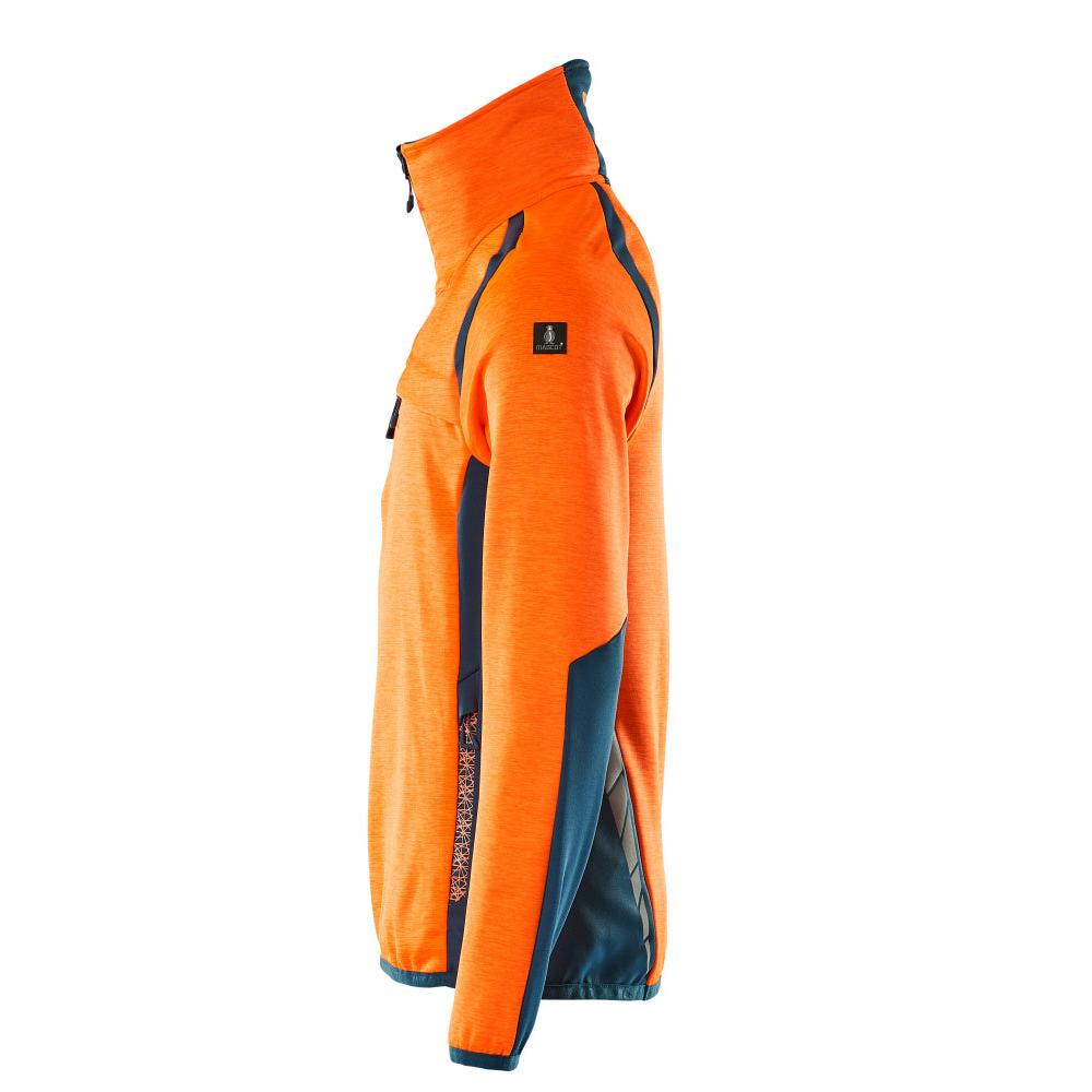 Fleece sweater with short zip microfleece jacket