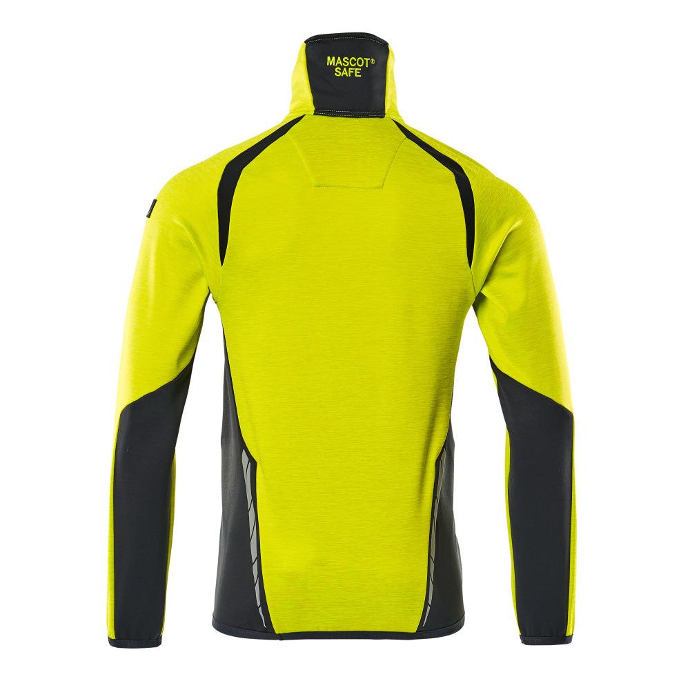 Fleece sweater with short zip microfleece jacket