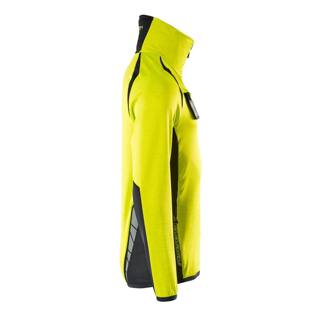 Fleece sweater with short zip microfleece jacket