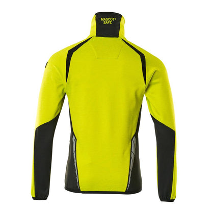 Fleece sweater with short zip microfleece jacket