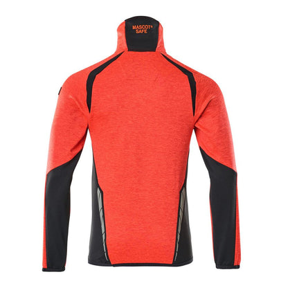 Fleece sweater with short zip microfleece jacket