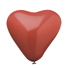 A PAPSTAR red "Heart" balloon (Ø 30 cm) from the 10-pack by PAPSTAR GmbH floats inflated against a simple white background.