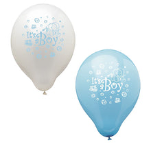 Celebrate a birth with the PAPSTAR GmbH balloons "It's a boy" (Ø 25 cm, pack of 12) - the perfect blue and white balloons for boy birth decoration!.