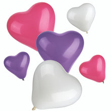 The PAPSTAR GmbH balloons "Heart" colorful, small and medium (bag, 12 pieces) create a charming and festive atmosphere with their colorful heart motifs for any special occasion.