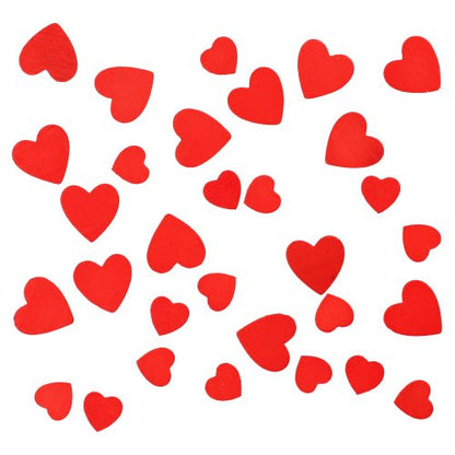 PAPSTAR Decorative scatter ornaments hearts made of wood by PAPSTAR GmbH in different sizes provide charming decoration on a white background.
