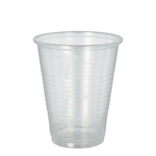 A transparent Starpak 20 drinking cup (PP, 0.3l, Ø 9.5 cm · 11.1 cm) with a flared foam rim and horizontal grip grooves is depicted on a plain white background. Delivered in a pack of 20 with shrink wrap.