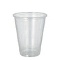 A transparent Starpak 20 drinking cup (PP, 0.3l, Ø 9.5 cm · 11.1 cm) with a flared foam rim and horizontal grip grooves is depicted on a plain white background. Delivered in a pack of 20 with shrink wrap.