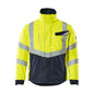 Winter jacket with quilted lining Pilot jacket Multisafe, hi-vis yellow/black-blue