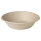 The Classic Bowl 800 ml - uncoated Brown Bagasse 194x194x48 by Duni GmbH is a simple, round, beige-shaped fiber bowl with a capacity of 800 ml, depicted on a white background. The package contains 40 pieces.