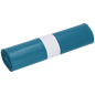 A rolled-up blue DEISS 20025 (480x650 mm Type 70) bag roll from EMIL DEISS KG, with a white paper band in the middle, depicted on a plain white background. The roll contains 25 bags.