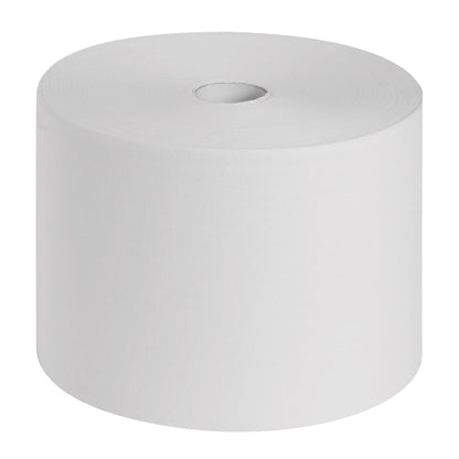 The WypAll® L10 EXTRA wiping cloths large roll in white (1 roll x 1500 cloths) from Kimberly-Clark GmbH is a large, cylindrical cleaning roll with central dispensing - ideal for professional and industrial cleaning.