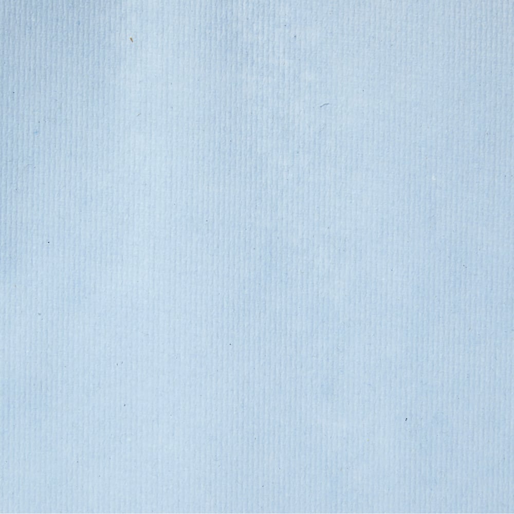 Close-up of a light blue, textured surface with subtle vertical lines and shades, as found on Scott® Control™ Interfold Hand Towels from Kimberly-Clark GmbH (15 x 240 sheets, carton).