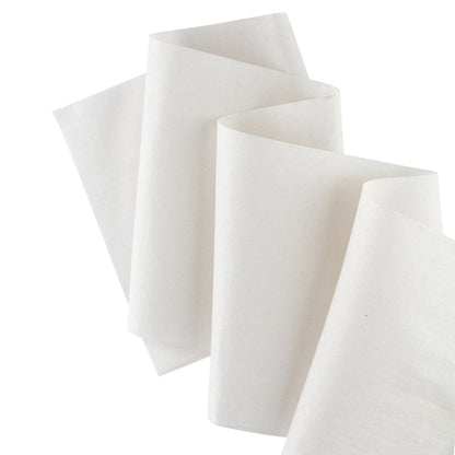 A roll of Scott® Control™ towels - roll / white from Kimberly-Clark GmbH is depicted in a zigzag folding pattern, resembling hygienic towels for hand drying, against a white background.