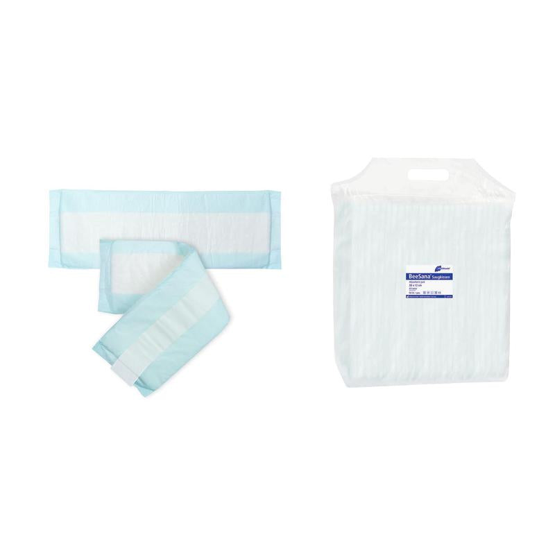 BeeSana® absorbent cushion, 12 x 38 cm | Carton (8 packs)