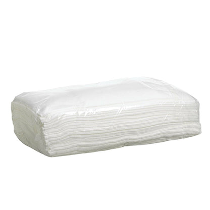 A stack of Kimberly-Clark GmbH Kimtech® Auto Microfiber Surface Wipes (1 carton x 25 white wipes) in clear plastic, ideal for car cleaning, arranged against a white background.