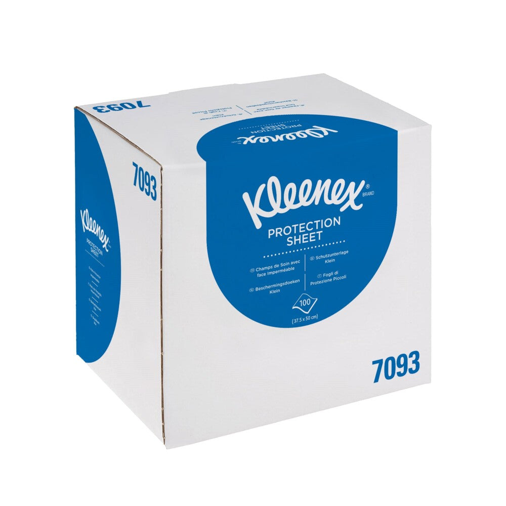 A green, unopened carton labeled "Kleenex® medical rolls" from Kimberly-Clark GmbH contains 4 dispenser boxes with 100 sheets each - ideal for shipping, storage, and use in medical facilities.