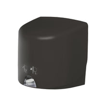 Ein grauer Aquarius™ Wischtuch-Spender - Roll Control von Kimberly-Clark GmbH steht vor einem weißen Hintergrund, mit einem kleinen Fenster mit sichtbarem Papierhandtuch und einer einfachen Gebrauchsanweisung auf der Vorderseite, konzipiert für den professionellen Einsatz.