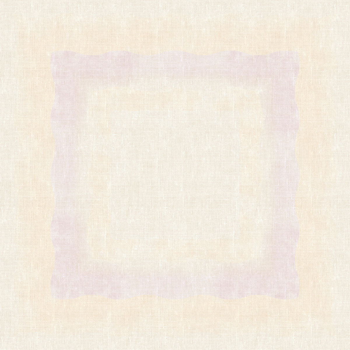 A square Dunisilk tablecloth 84 x 84 cm by Duni GmbH in Serenity with a delicate pink hue and scalloped edges is centered on a textured beige background. The soft, muted tones emphasize the tranquil quality of this 20-piece package.