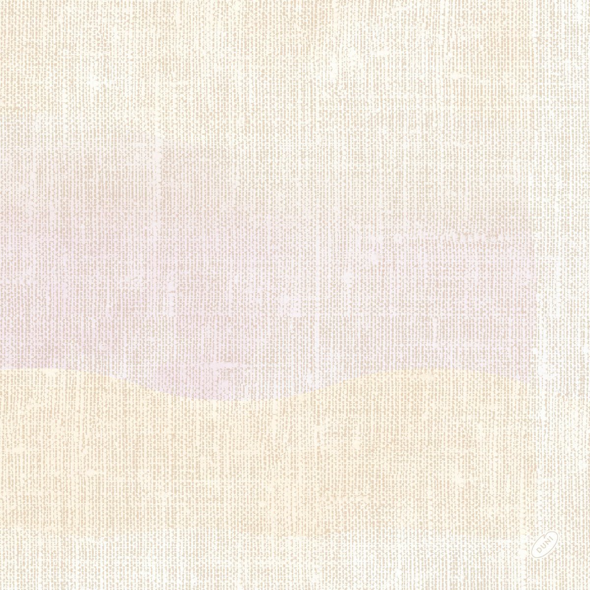Beige and cream-colored, textured background with delicate, pastel pink and yellow waves reminiscent of linen. A small label at the bottom right - ideal for Duni GmbH classic napkins 40 x 40 cm 4-ply, embossed 1/4 fold.