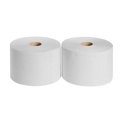 Two WypAll® L20 General Clean large rolls (2 x 1085 sheets, white) from Kimberly-Clark GmbH are placed side by side against a plain white background.