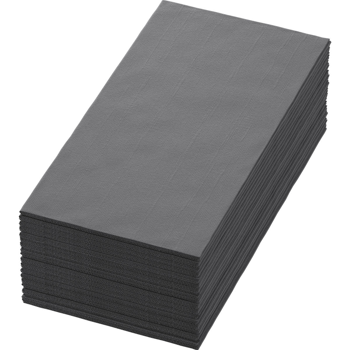 A stack of neatly arranged, rectangular Bio-Dunisoft napkins 40 x 40 cm 1/8 book fold by Duni GmbH is presented against a white background.