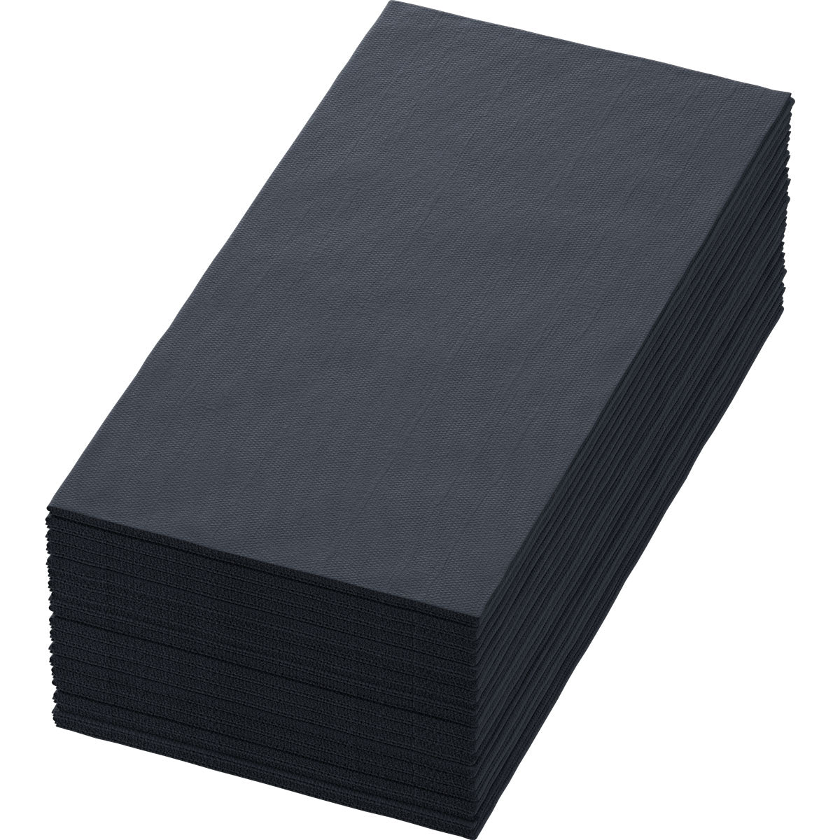 A stack of rectangular, folded Bio-Dunisoft napkins 40 x 40 cm 1/8 book fold by Duni GmbH on a white background - these eco-friendly napkins are a stylish, sustainable choice.