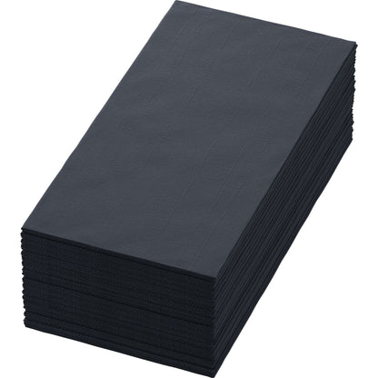 A stack of rectangular, folded Bio-Dunisoft napkins 40 x 40 cm 1/8 book fold by Duni GmbH on a white background - these eco-friendly napkins are a stylish, sustainable choice.