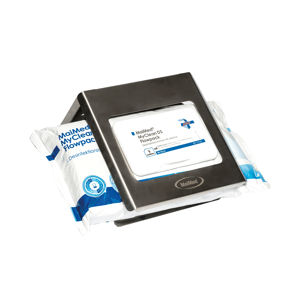 MaiMed flowpack holder made of stainless steel for wall mounting | Pack (1 piece)