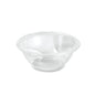 The Multi Bowl Transparent PP 153x153x60 from Duni GmbH (package: 480 pieces) is a clear PP bowl with a wide rim, ideal for food packaging, depicted on a white background.