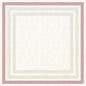 The Dunicel tablecloth 84x84 cm Rigato bordeaux from Duni GmbH has a white center, light beige and light gray edges, and an outer dusty pink border Rigato bordeaux 60116 on a textured background. Pack of 100 pieces.