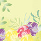 With a light yellow background with green leaves and three large yellow, pink, and purple blossoms, the "Napkins 40x40 cm 3-ply Soft Tropics" from Duni GmbH offer a tropical look. The package contains 250 high-quality napkins.