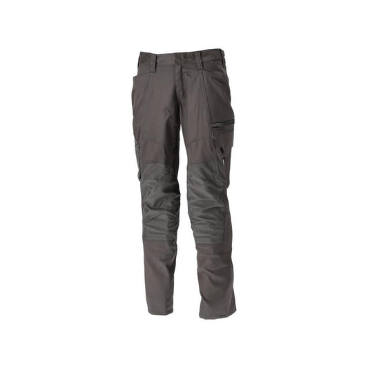 Trousers with knee pockets, cotton+, light trousers, dark anthracite