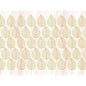 The paper placemats 30x40cm Aspen by Duni GmbH (pack of 250 pieces) feature gold-bordered leaves on a pink striped, speckled background - stylish and eco-friendly to protect your table.