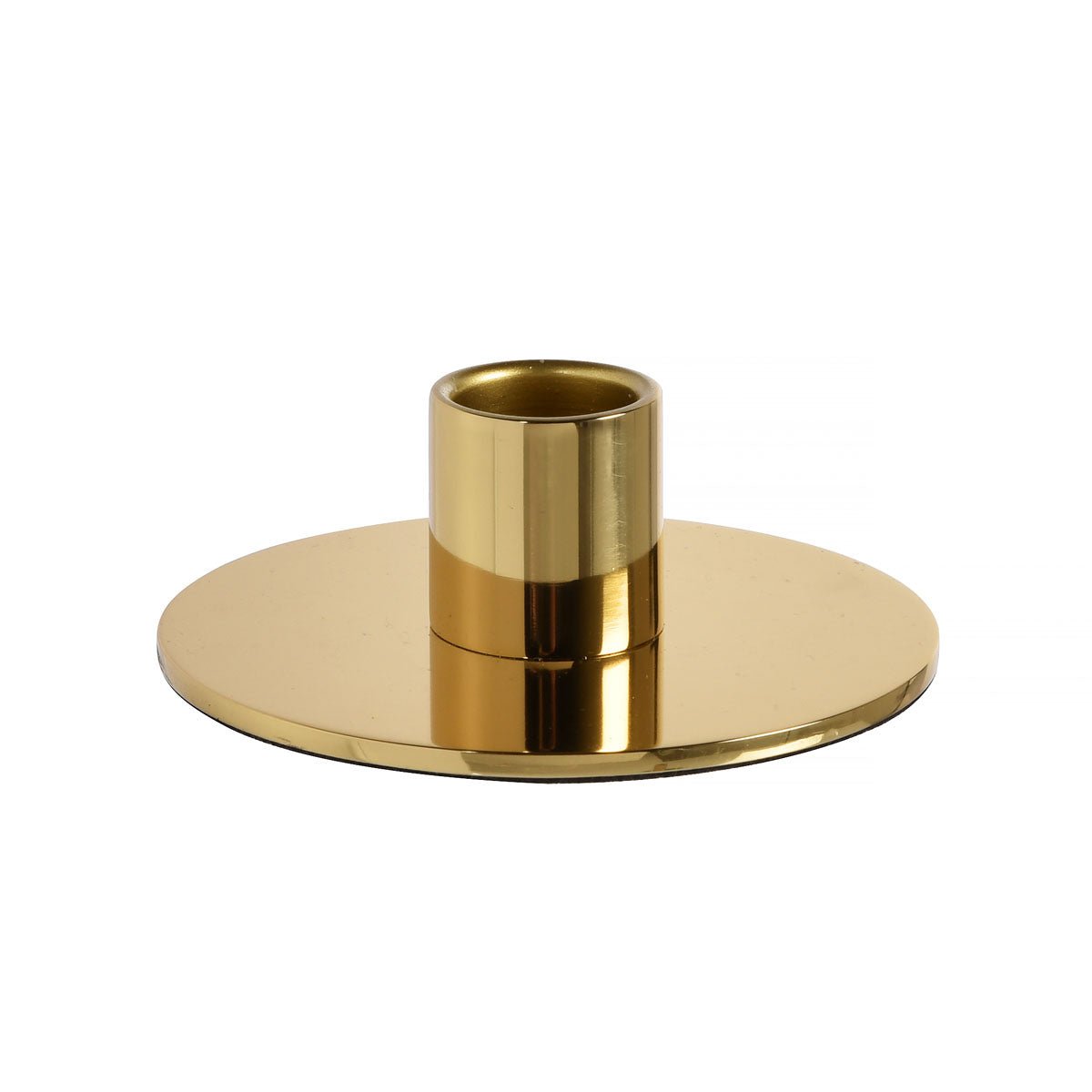 The metal candle holder (9.5x3.5 cm) from Duni GmbH is a stylish table decoration holder for a single candle and an elegant home accessory for any room. The package contains 1 piece.