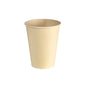 A simple, light brown coffee cup Sweet Bagasse/WBC by Duni GmbH (240ml, pack of 50 pieces) is depicted upright and empty against a white background. The biodegradable cup has a simple cylindrical design with a slightly flared rim.