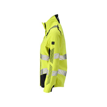 Jacket, women, ULTIMATE STRETCH work jacket Multisafe, hi-vis yellow/black-blue