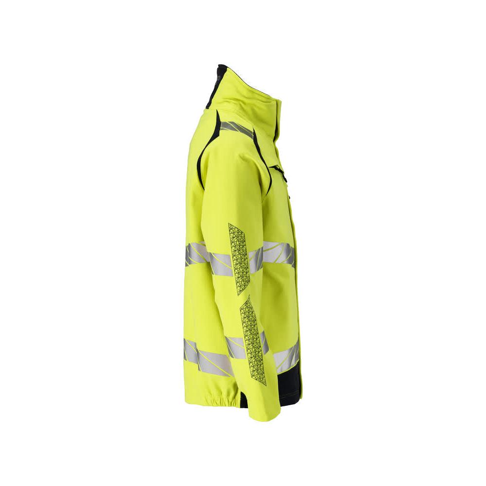 Jacket, ULTIMATE STRETCH work jacket Multisafe, hi-vis yellow/black-blue