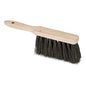 The Nölle Profi-Bürste industrial hand brush Arenga (28 cm) by Nölle Profi Brush Bürsten- & Pinseltechnik e.K. has a light wooden handle with a hanging hole and stiff dark bristles, ideal for sweeping small debris. 1 piece included.